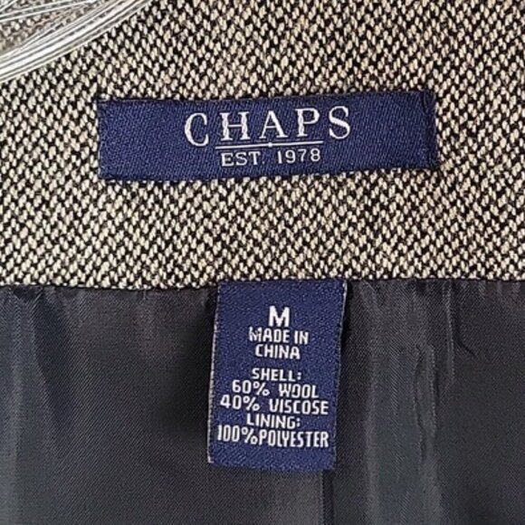 Chaps tweed wool blazer medium - Picture 4 of 7
